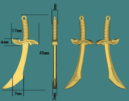 Gordafarid's Sword Necklace